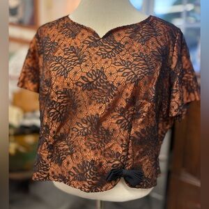 Volup 1950’s Lace Overlay Blouse